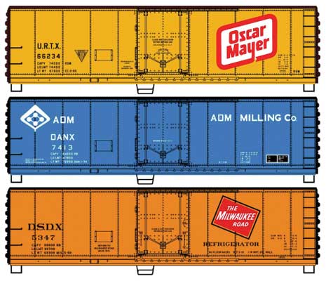 Accurail 8164 HO, 3 - Pack, 40' Plug Door Steel Reefer - House of Trains