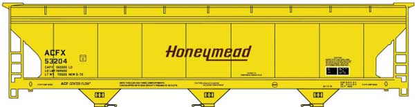 Accurail 81762 HO, ACF 3 - Bay Covered Hopper, ACFX, 53204 - House of Trains