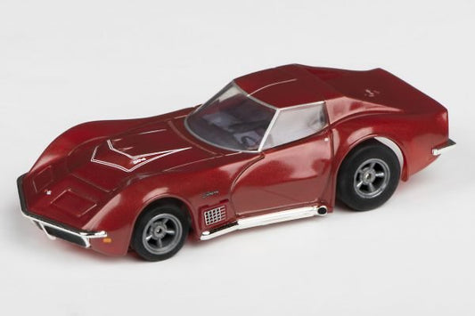 AFX 22038 HO, MegaG+, Collector Series Clear, 1970 Corvette LT1, Red Metallic - House of Trains
