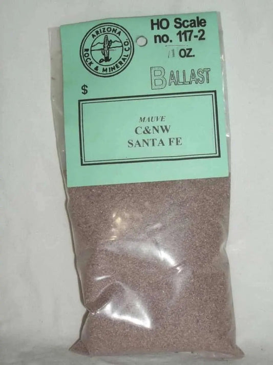 Arizona Rock and Mineral Co. 117 - 2 HO, Ballast, 12oz Bag, Santa Fe, Mauve - House of Trains