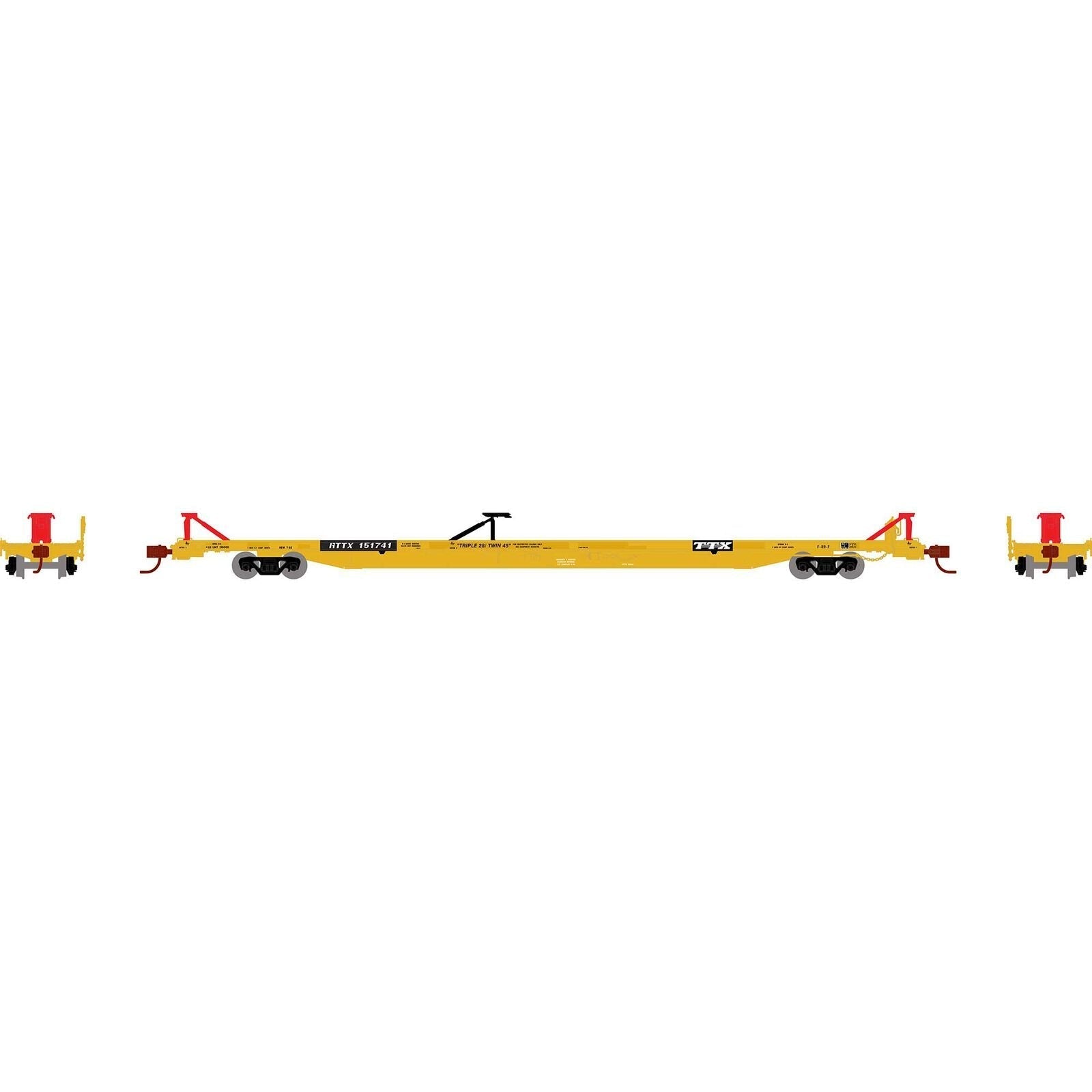 Athearn 14352 N, F89F 89', 8" TOFC Flat Car, Trailer Train, RTTX, 151741 - House of Trains