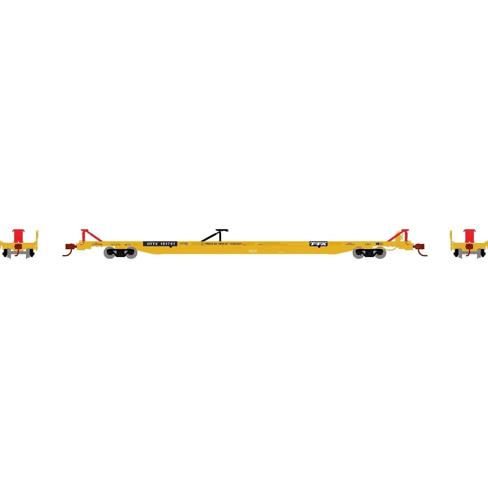 Athearn 14352 N, F89F 89', 8" TOFC Flat Car, Trailer Train, RTTX, 151741 - House of Trains