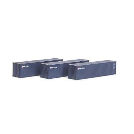 Athearn 17444 N, 40' Corrugated Container, NYK, NYKU, 3 Pack - House of Trains