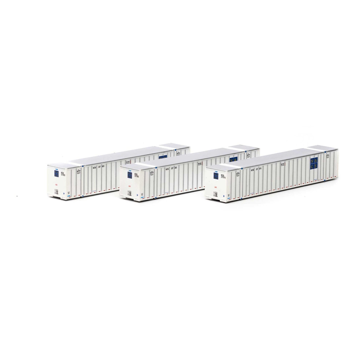 Athearn 17652 N, 53' Stoughton Container, 3 - Pack, NACS - House of Trains