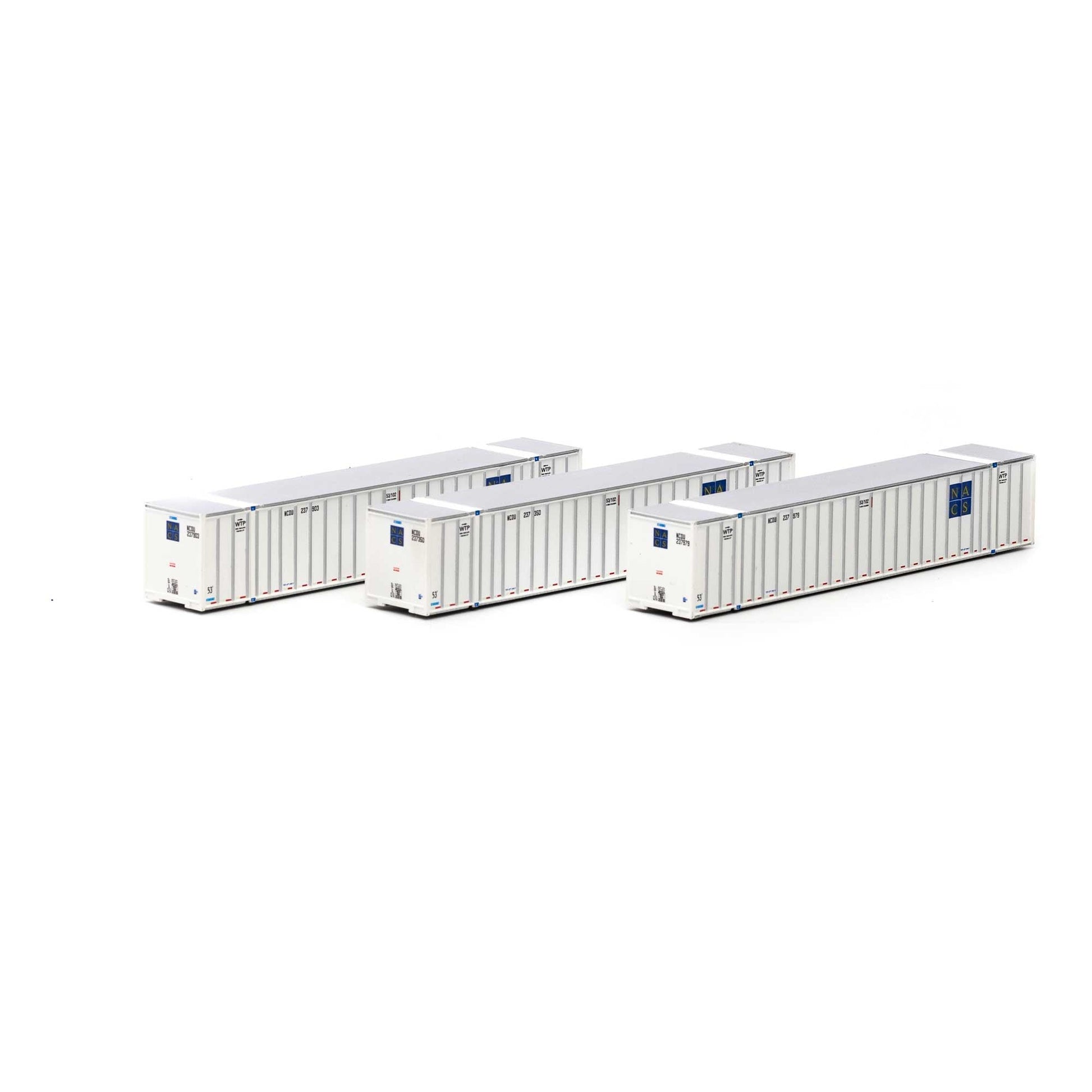 Athearn 17652 N, 53' Stoughton Container, 3 - Pack, NACS - House of Trains