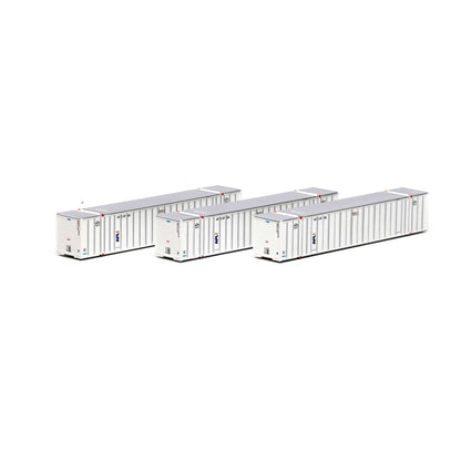 Athearn 17653 N, 53' Stoughton Container, 3 - Pack, APCU - House of Trains
