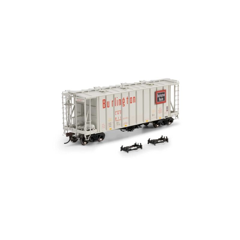 Athearn 2130 HO, 40' 2600 CF Airslide Covered Hopper, Early, Chicago Burlington Quincy, 811 - House of Trains