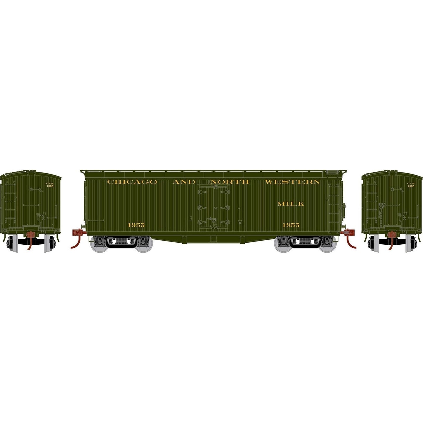 Athearn 24025 N, 40' Pfaudler Wood Milk Car, Chicago North Western, CNW, 1955 - House of Trains