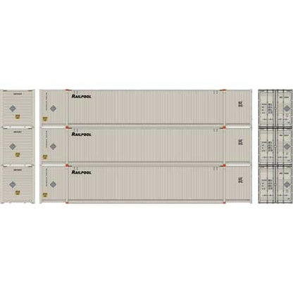 Athearn 28498 HO, 53' CIMC Container, 3 Pack, Railpool, APXU, 532020, 532027, 532030 - House of Trains