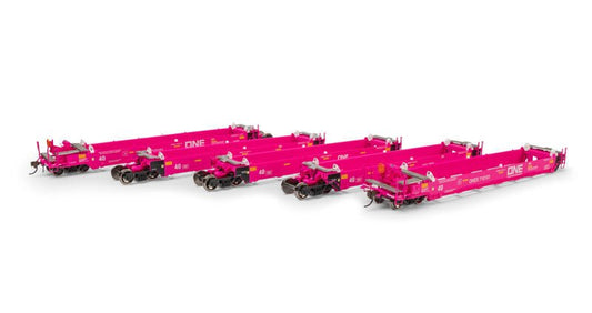 Athearn 3014 HO, MAXI I Well Car Late, 5-unit set, ONE 710101 - House of Trains