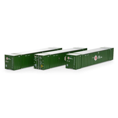 Athearn 40124 HO, 53' Stoughton Container, 3-Pack, HUB Group, UPHU, 244216, 244201, 244207 - House of Trains