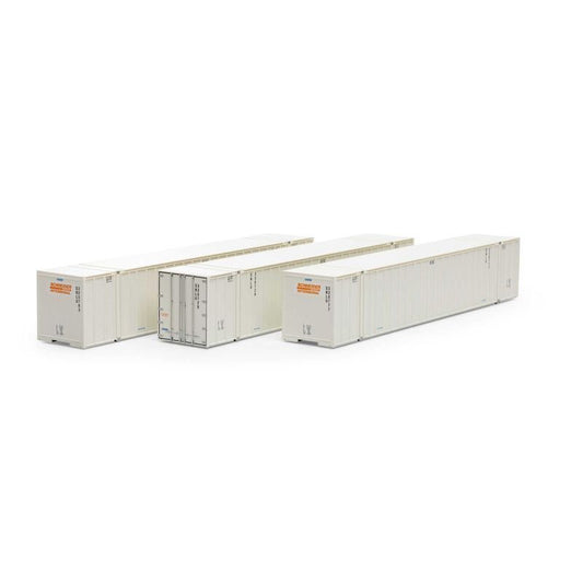 Athearn 40128 HO, 53' Stoughton Container, 3 - Pack, Schneider National, SNLU - House of Trains