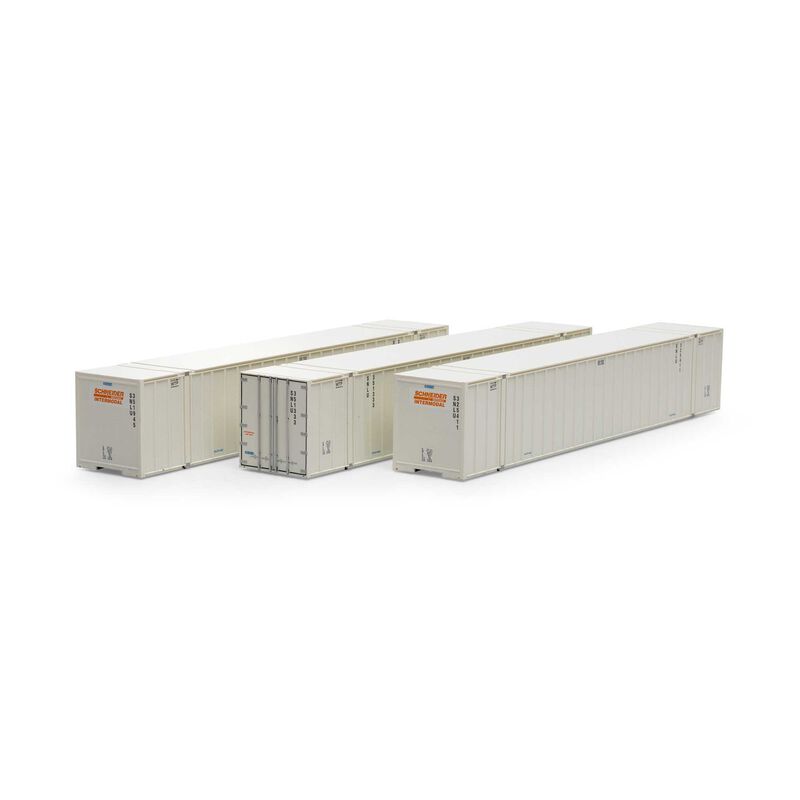 Athearn 40129 HO, 53' Stoughton Container, 3 - Pack, Schneider National, SNLU - House of Trains