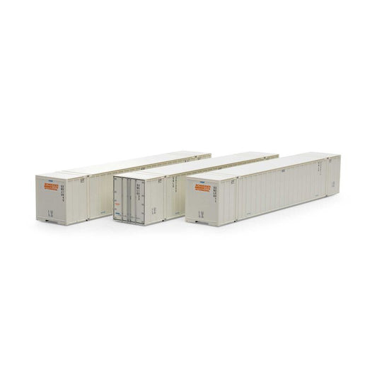 Athearn 40129 HO, 53' Stoughton Container, 3 - Pack, Schneider National, SNLU - House of Trains
