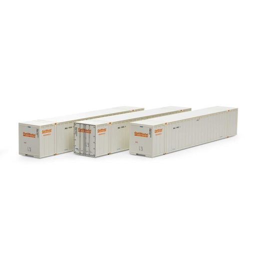 Athearn 40130 HO, 53' Stoughton Container, 3 - Pack, Optimodal, SNLU, 989320, 875237, 958230 - House of Trains