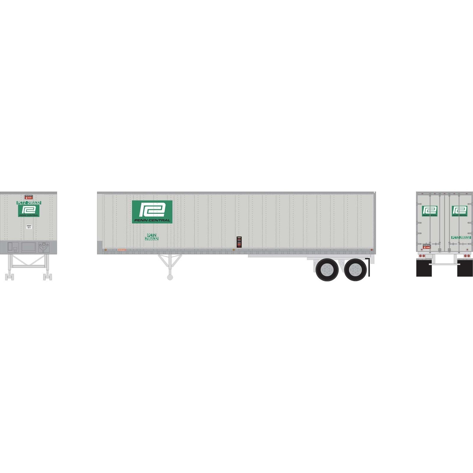 Athearn 5451 N Fruehauf 40' Z-Van Trailer, Penn Central, PCTZ, 295532 ...