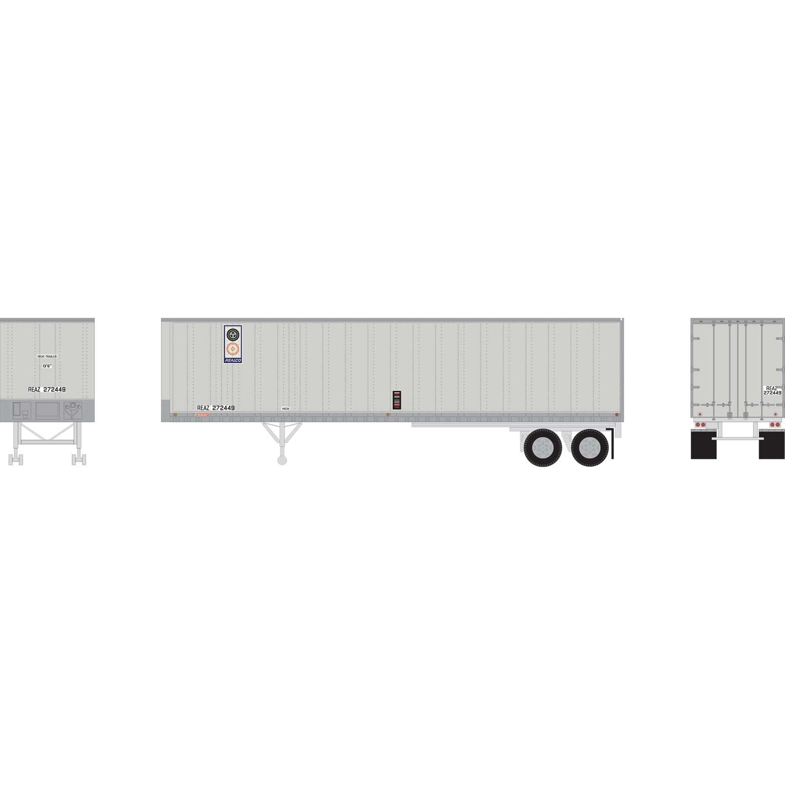 Athearn 5456 N Fruehauf 40' Z - Van Trailer, RealCo, REAZ, 272449 - House of Trains