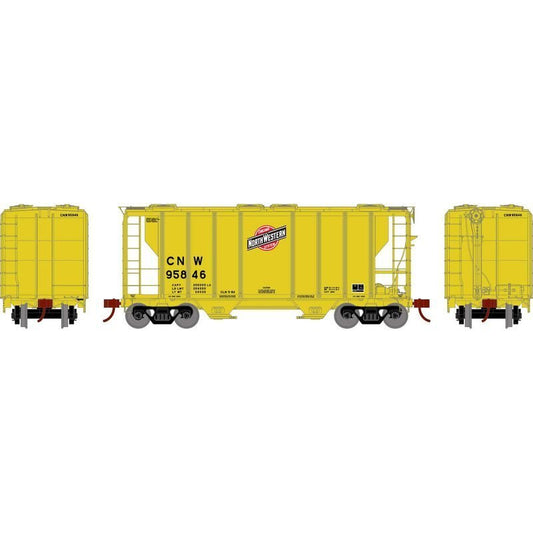 Athearn 63813 HO, PS 2600 2-Bay Covered Hopper, CNW, 95846 - House of Trains