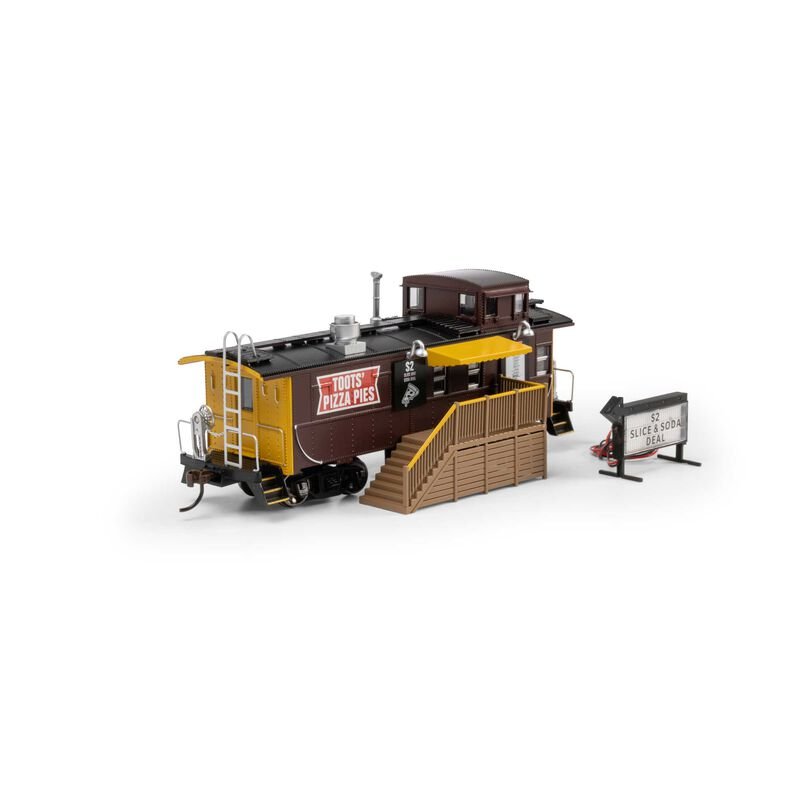 Athearn 74041 HO, Concession Stand Caboose, Toot's Pizza Pies - House of Trains