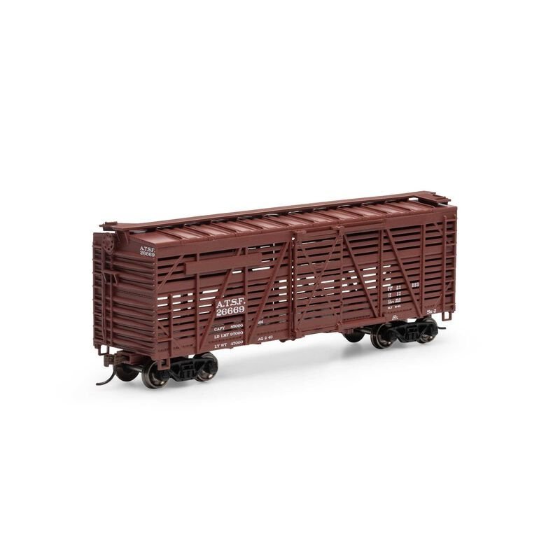 Athearn 75990 HO, 40' Stock Car, Santa Fe, ATSF, 26669 - House of Trains
