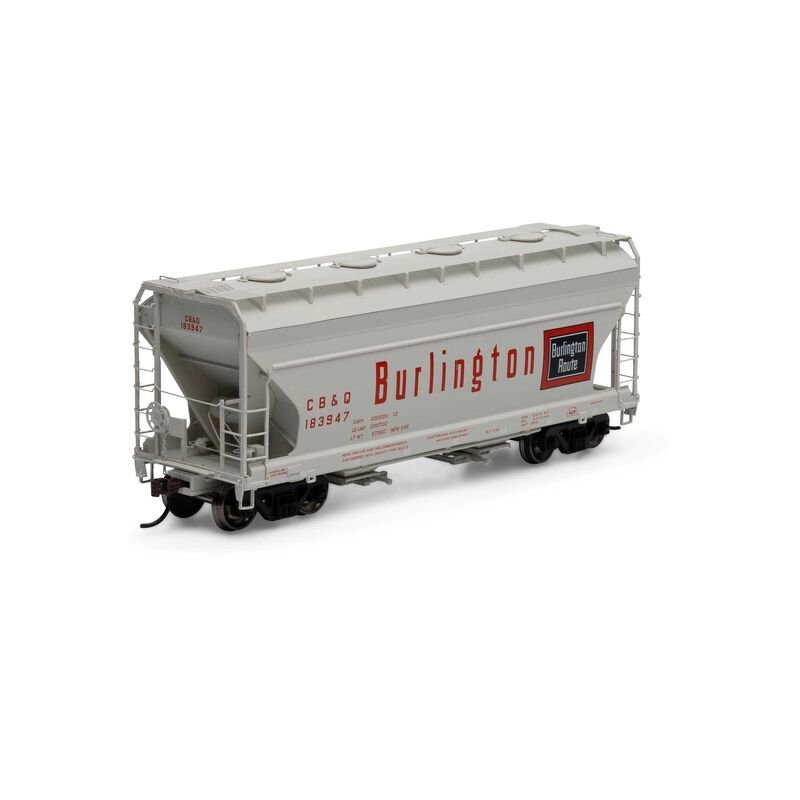 Athearn 81062 HO, ACF 2970 2 - Bay Covered Hopper, Chicago, Burlington and Quincy, CBQ, 183947 - House of Trains