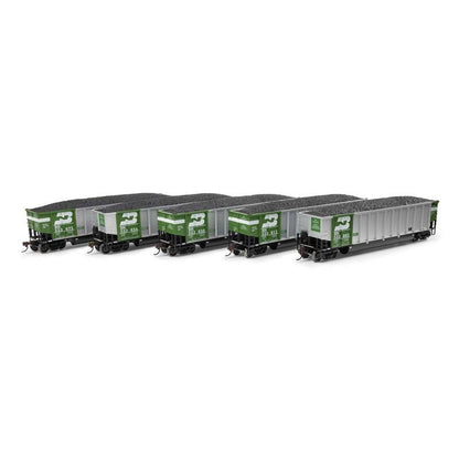 Athearn 81593 HO, BethGon Coalporter, 5 Pack, Burlington Northern - House of Trains