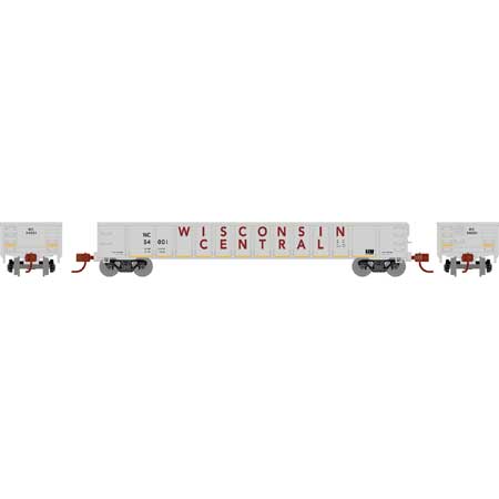 Athearn 8392 HO, 52' Mill Gondola, Wisconsin Central, WC, 54001 - House of Trains