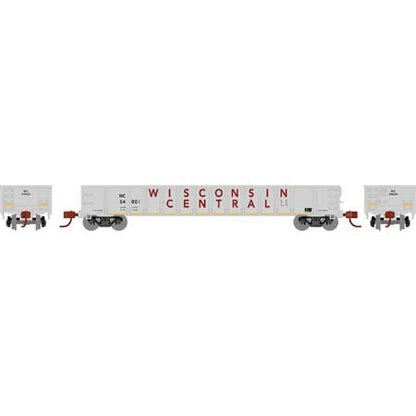 Athearn 8392 HO, 52' Mill Gondola, Wisconsin Central, WC, 54001 - House of Trains