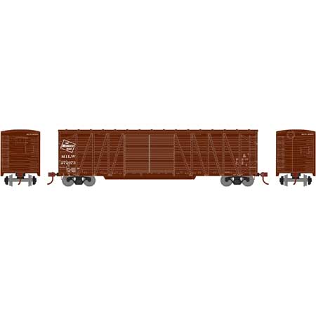Athearn 90097 HO, 50' Single - Sheathed Outside Braced Box Car, Milwaukee Road, MILW, 272073 - House of Trains