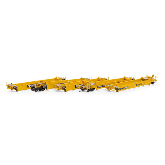 Athearn 98919 HO, Maxi I 5 - Unit Well Car, Early, Burlington Northern, TTX, DTTX, 73021 - House of Trains