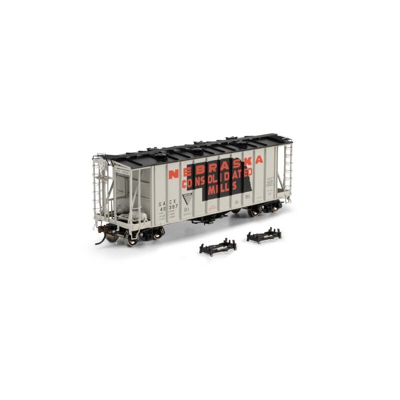 Athearn Genesis 2136 HO, 40' 2600 CF Airslide Covered Hopper, Early, Nebraska Consolidated Mills, 42397 - House of Trains