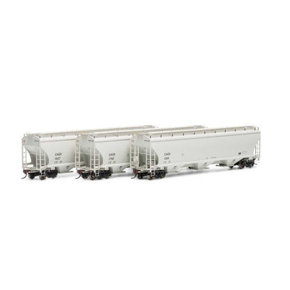 Athearn Genesis 97146 HO, Trinity Covered Hopper, 3 - Pack, ConAgra, CAGX, 1085, 1527, 1792 - House of Trains