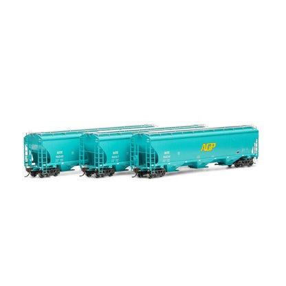 Athearn Genesis 97150 HO, Trinity Covered Hopper, 3 - Pack, Primed for Grime, AGP, DJTX - House of Trains