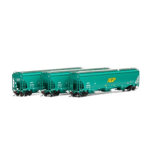 Athearn Genesis 97158 HO, Trinity Covered Hopper, 3 - Pack, AG Processing, AGPX - House of Trains