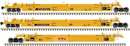 Atlas 20 006 629 HO, 53' Articulated Well Car, 3 - Unit, DTTX, 728257 - House of Trains