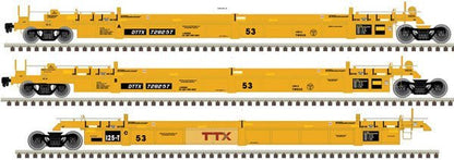 Atlas 20 006 630 HO, 53' Articulated Well Car, 3 - Unit, DTTX, 728576 - House of Trains