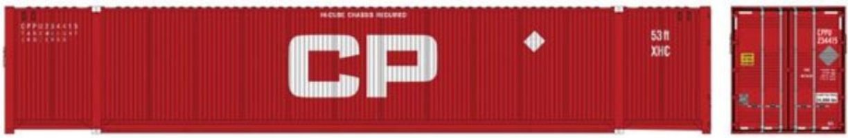 Atlas 20 006 676 HO Jindo 53' Corrugated Container, 3 - Pack, Canadian Pacific - House of Trains