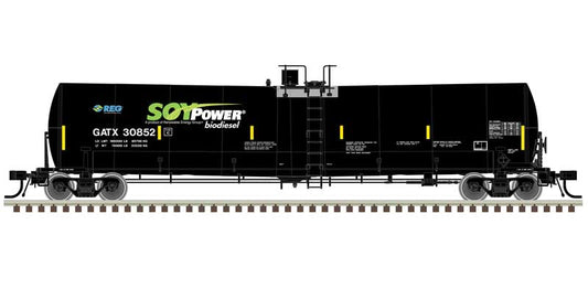 Atlas 20 006 895 HO, Trinity 25,500 Gallon Tank Car, Soy Power Bio Fuels, GATX, 30831 - House of Trains