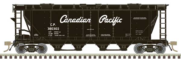 Atlas 20 007 160 HO, Slab Side, Covered Hopper, CP, 380438 - House of Trains