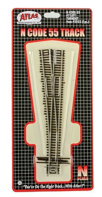 Atlas 2052 N C55 Left Hand 7 Turnout - House of Trains