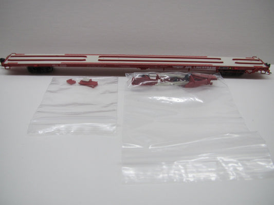 Atlas 50 004 428 N, ACF 89' 4" Flat Car, Mid/End Hitches, APL, Linertrain, APLX, 17068 - House of Trains