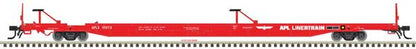 Atlas 50 004 429 N, ACF 89' 4" Flat Car, Mid/End Hitches, APL, Linertrain, APLX, 17071 - House of Trains