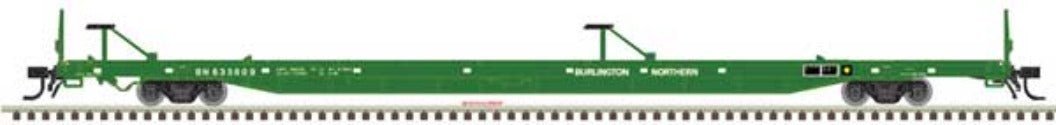Atlas 50 004 431 N, ACF 89' 4" Flat Car, Mid/End Hitches, Burlington Northern, BN, 635602 - House of Trains