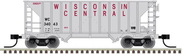 Atlas 50 004 607 N, Greenville 100 Ton Twin Hopper, Wisconsin Central, WC, 34024 - House of Trains