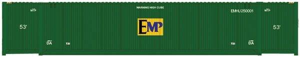 Atlas 50 005 218 N 53' Containers, EMP, Centered Logo, EMHU , Set 2, 3 pieces - House of Trains