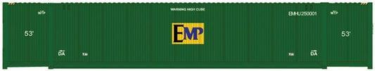 Atlas 50 005 218 N 53' Containers, EMP, Centered Logo, EMHU , Set 2, 3 pieces - House of Trains