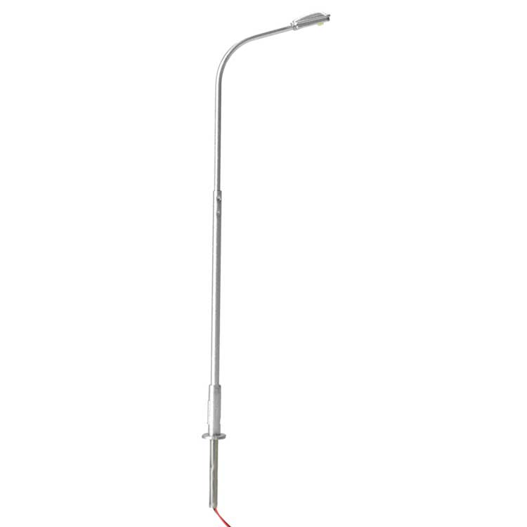 Atlas 70 000 166 HO, Single Arm Street Light, Silver Pole, Cool White LED, 3 Pieces - House of Trains