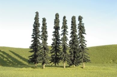 Bachmann Scene Scapes 32103, Conifer Pine Trees, 3" to 4", 8 Trees - House of Trains