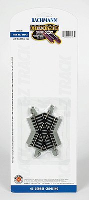 Bachmann 44543 HO Nickel Silver E-Z Track 45 Degree Crossing