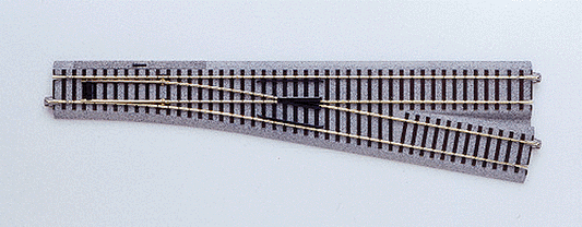 Kato 2-863 HO Unitrack, Number 6, Manual Right Hand Turnout, 34-1/8", 867mm Radius Curve